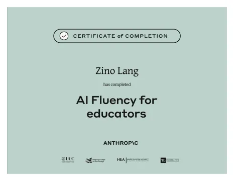 Kursnachweis AI Fluency for Educators der Anthropic Academy