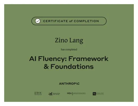 Kursnachweis AI Fluency: Framework and Foundations der Anthropic Academy
