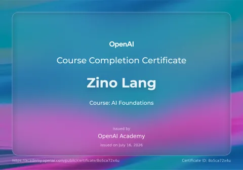 Kursnachweis AI Foundations der OpenAI Academy
